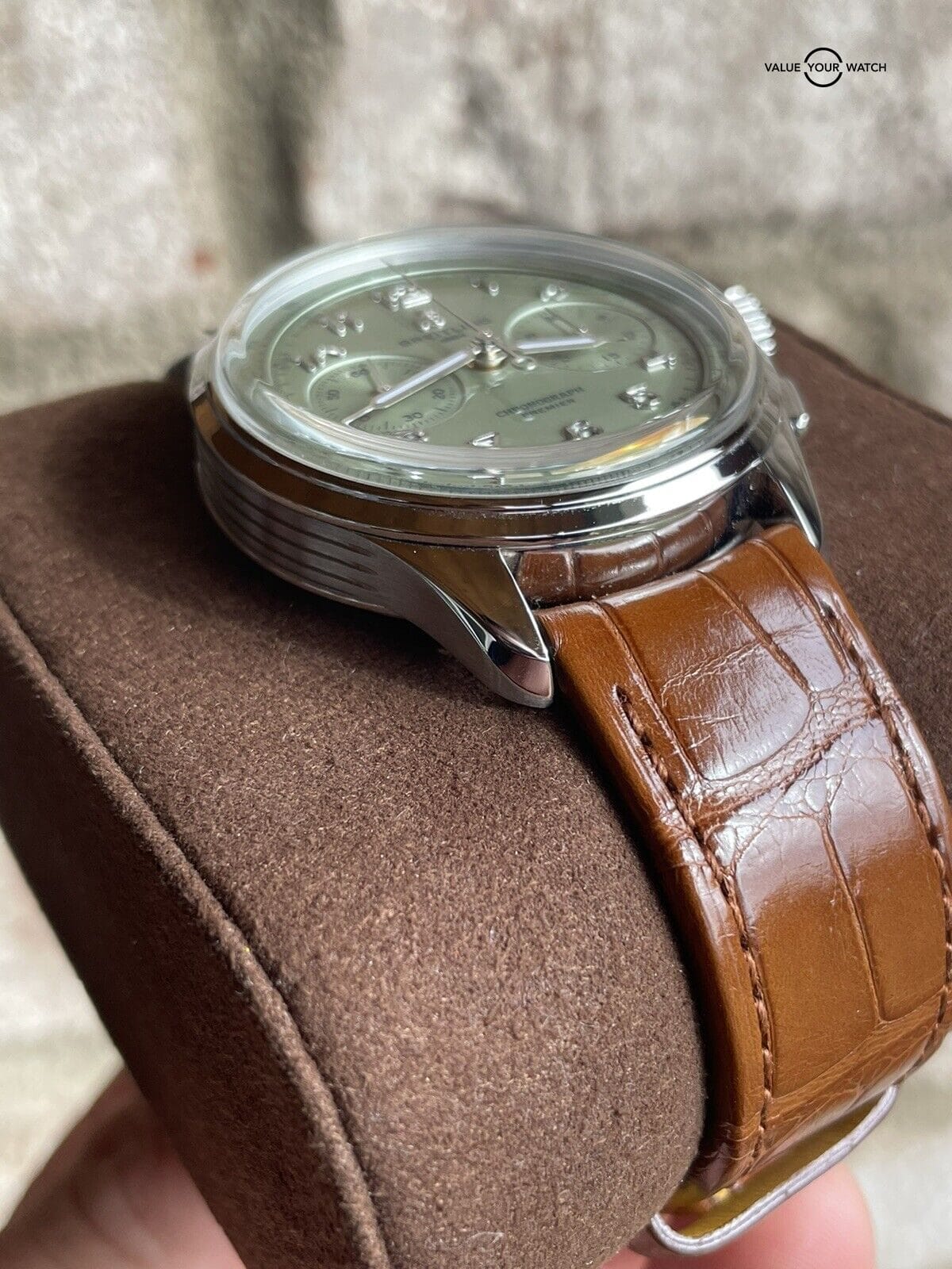 Breitling Premier B09 40 Pistachio Green Dial Manual Wind Chronograph AB0930 - Image 14