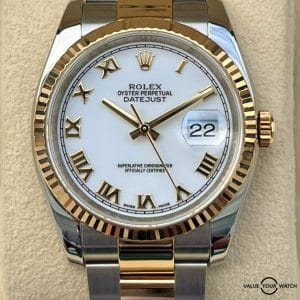 Rolex Datejust 36mm 18K Yellow Gold & Stainless Steel 116233