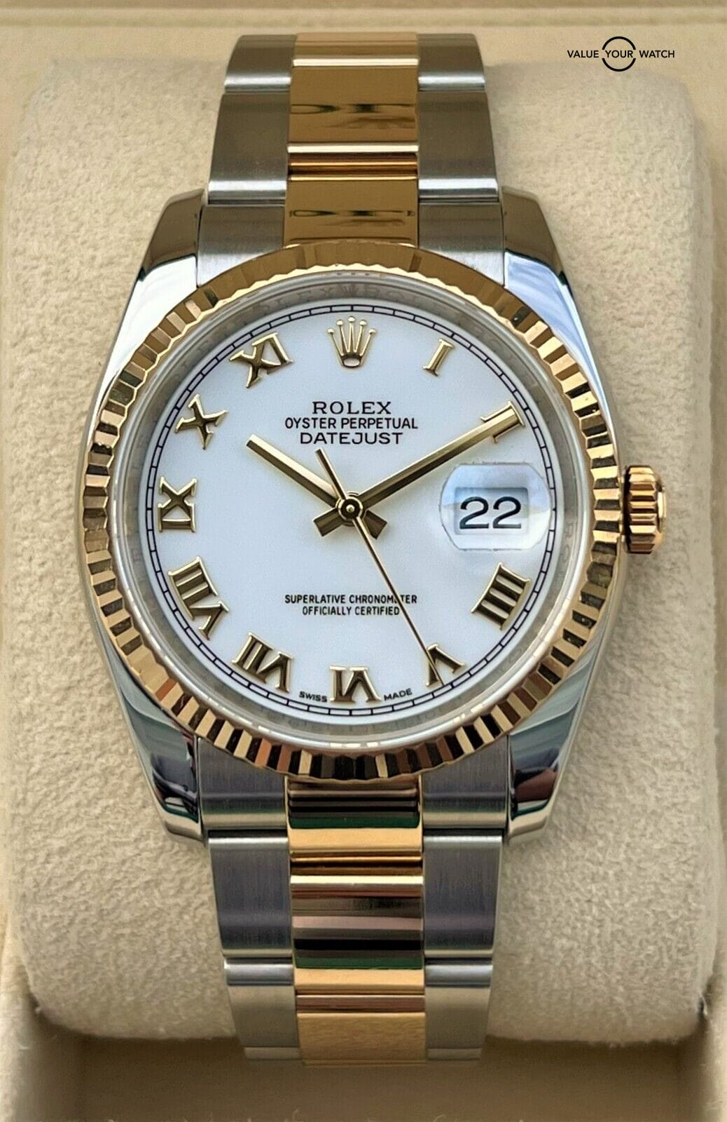 Rolex 18K Yellow Gold & Steel 116233 | Value Your Watch