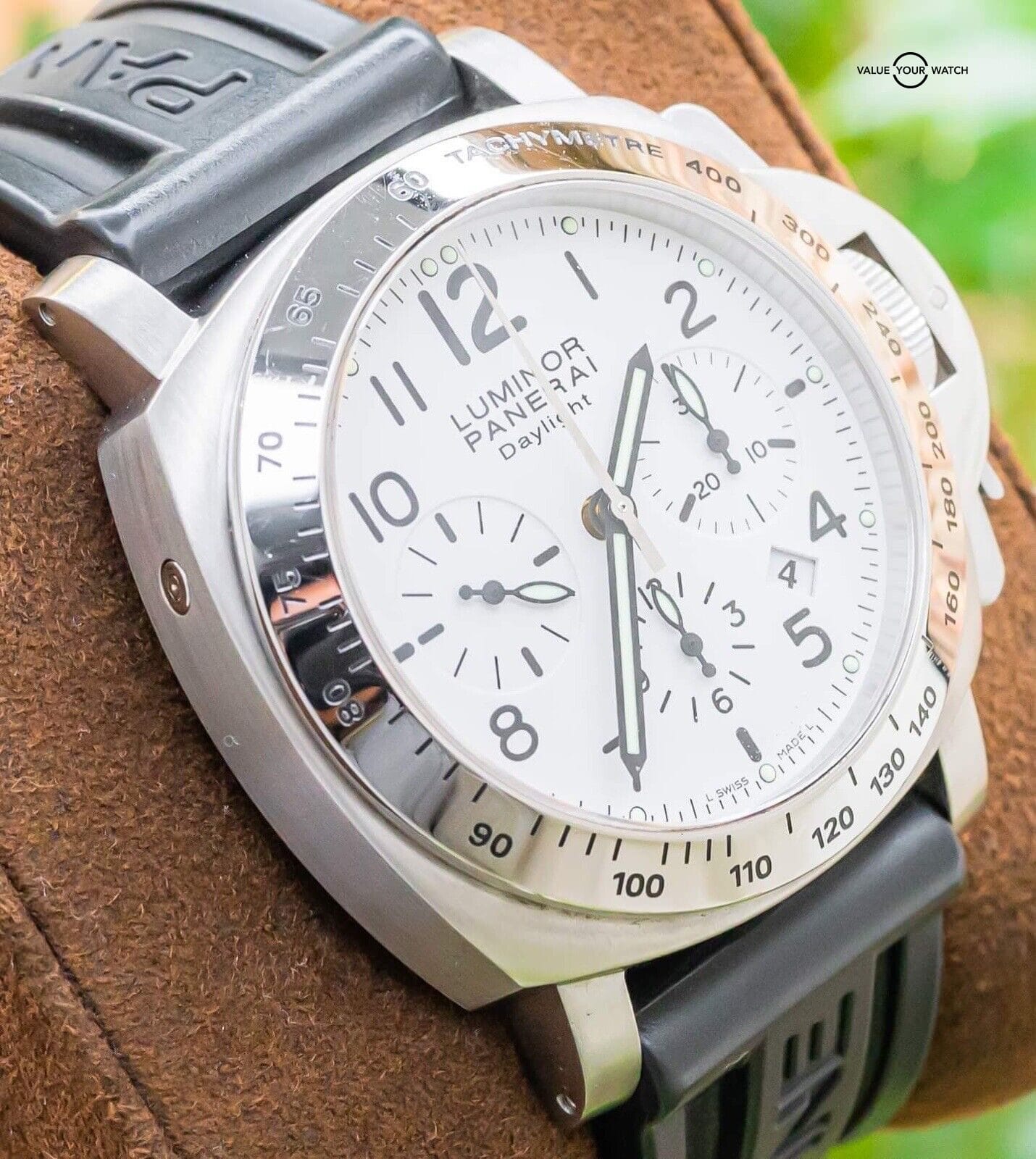 Panerai 188 Luminor Daylight White Boxes Papers Rubber White