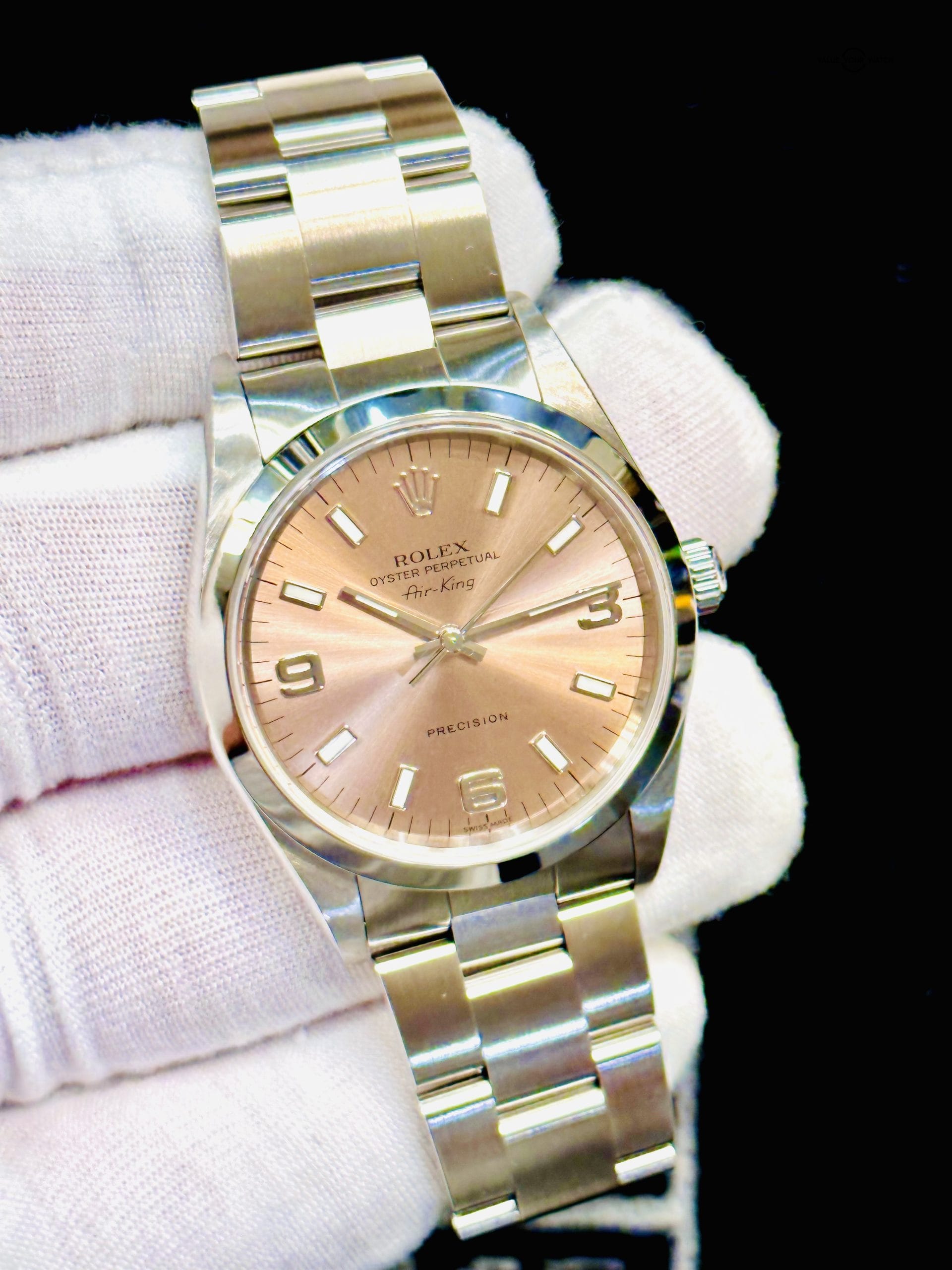 FULL SET Rolex Air King Salmon Dial - ref 14000 DOUBLE BOX, PAPERS AND BOOKLET