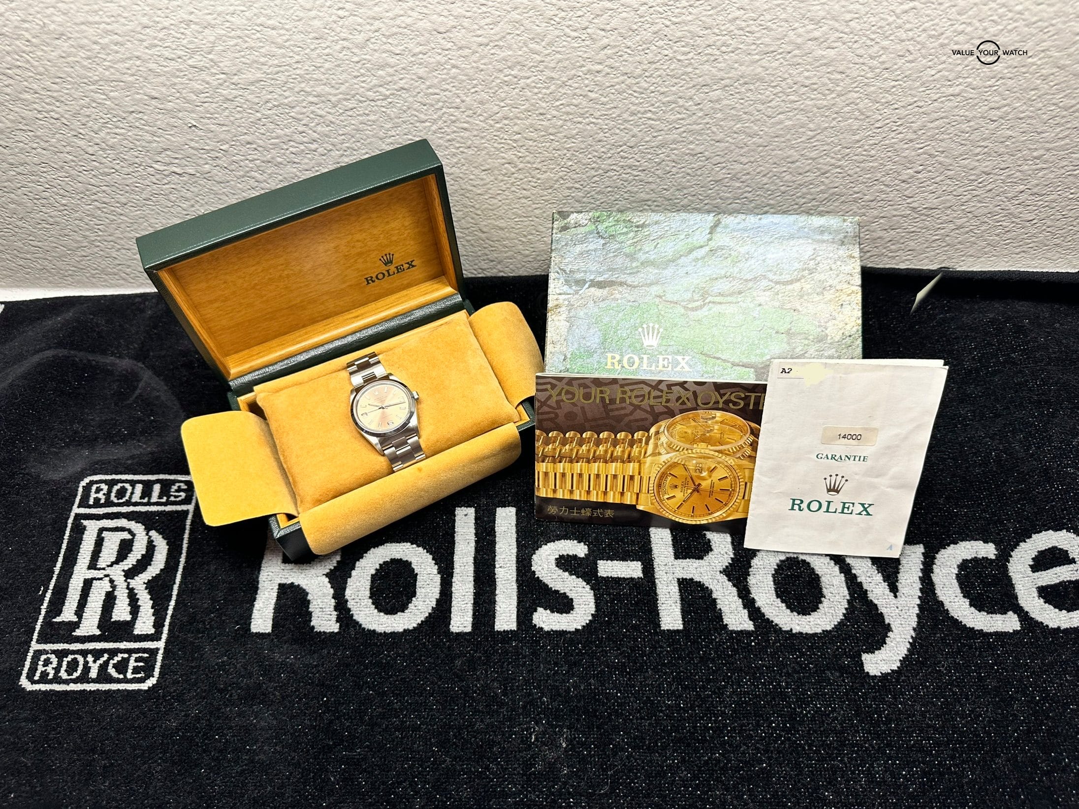 FULL SET Rolex Air King Salmon Dial - ref 14000 DOUBLE BOX, PAPERS AND BOOKLET - Image 9