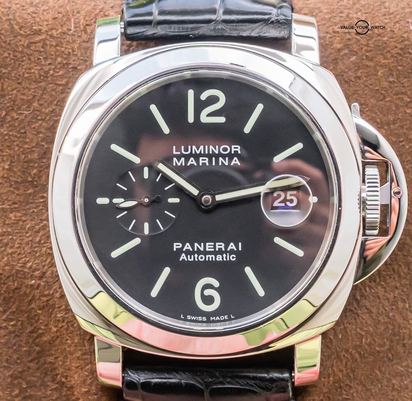 Panerai 104 Luminor Marina Black Boxes Alligator Deploy Panerai 104 Luminor Marina Black Boxes Alligator Deploy