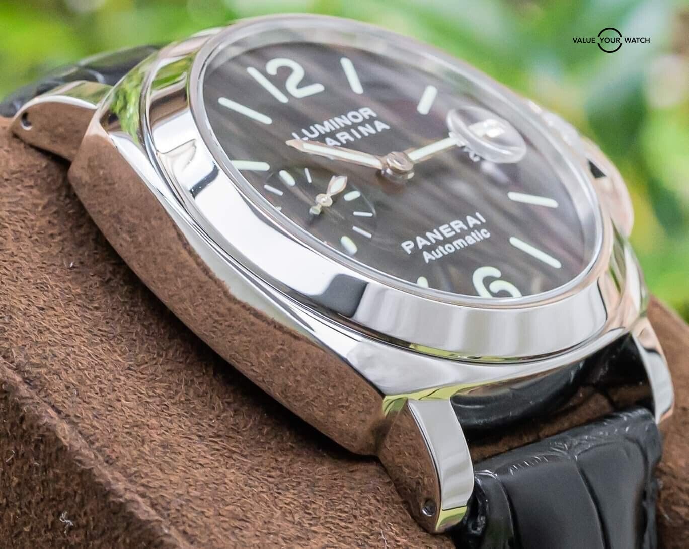 Panerai 104 Luminor Marina Black Boxes Alligator Deploy PAM00104 PAM 00104