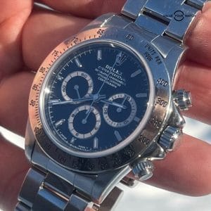 1997 Rolex Zenith Daytona 16520 Black dial SS watch. RSC serviced.