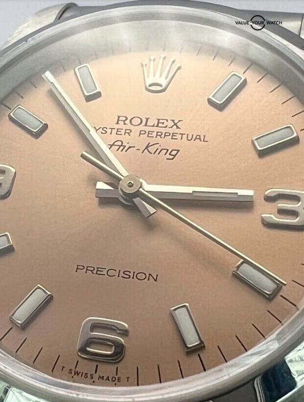 1995 Rolex Air-King 14000 Salmon Dial 34mm Watch. - Image 3