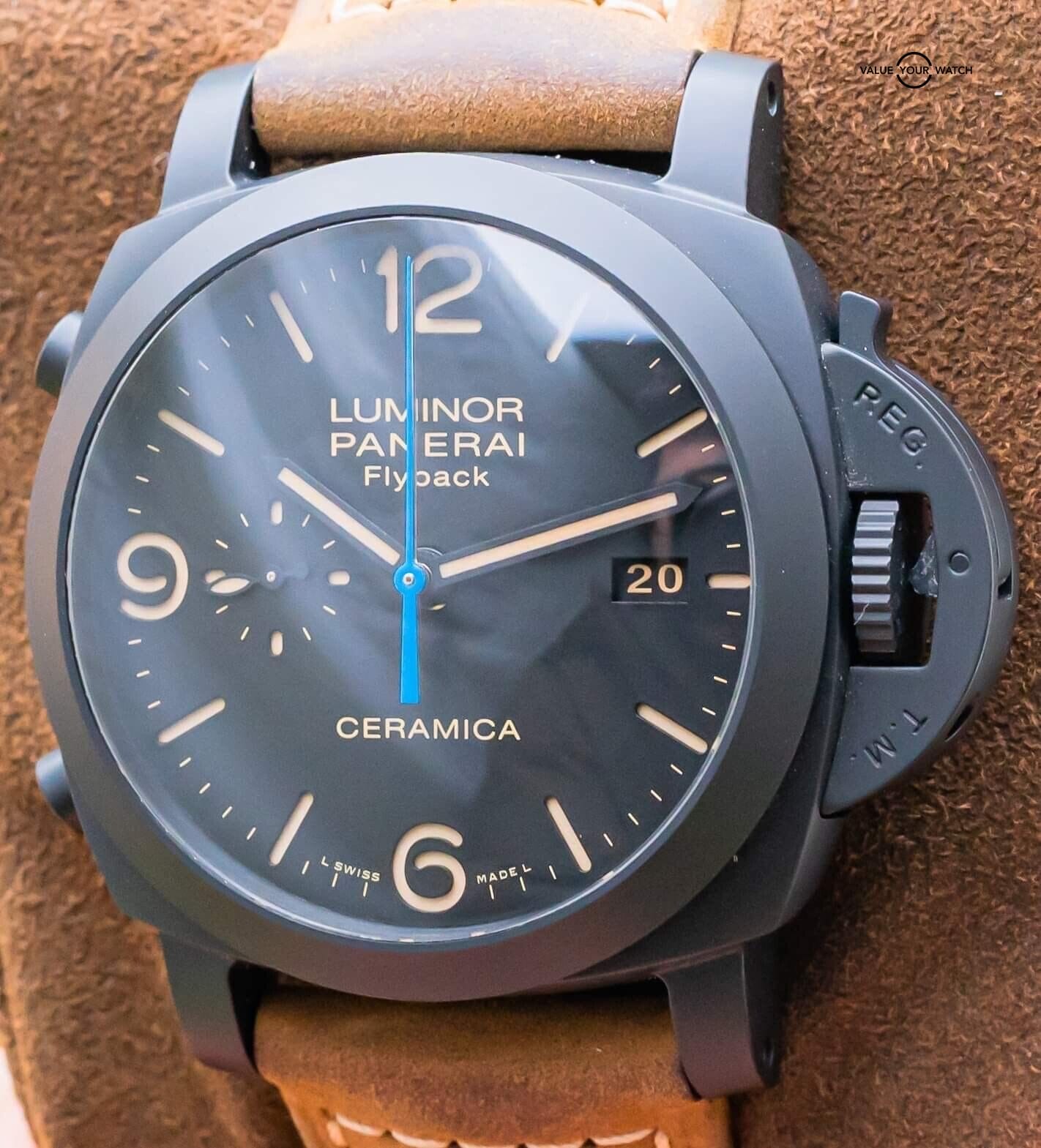 Panerai 580 Luminor Chrono Flyback 15K MSRP Box Papers PAM00580