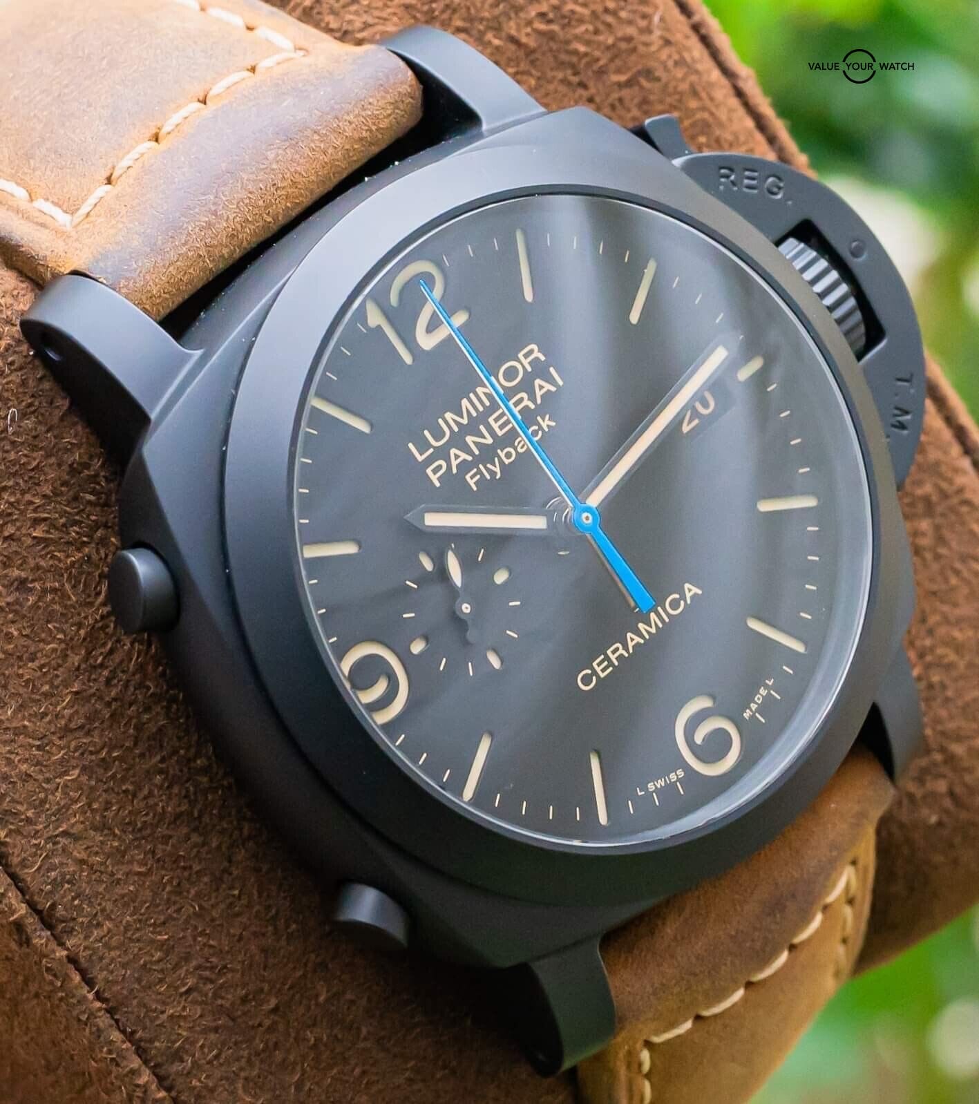 Panerai 580 Luminor Chrono Flyback 15K MSRP Box Papers PAM00580