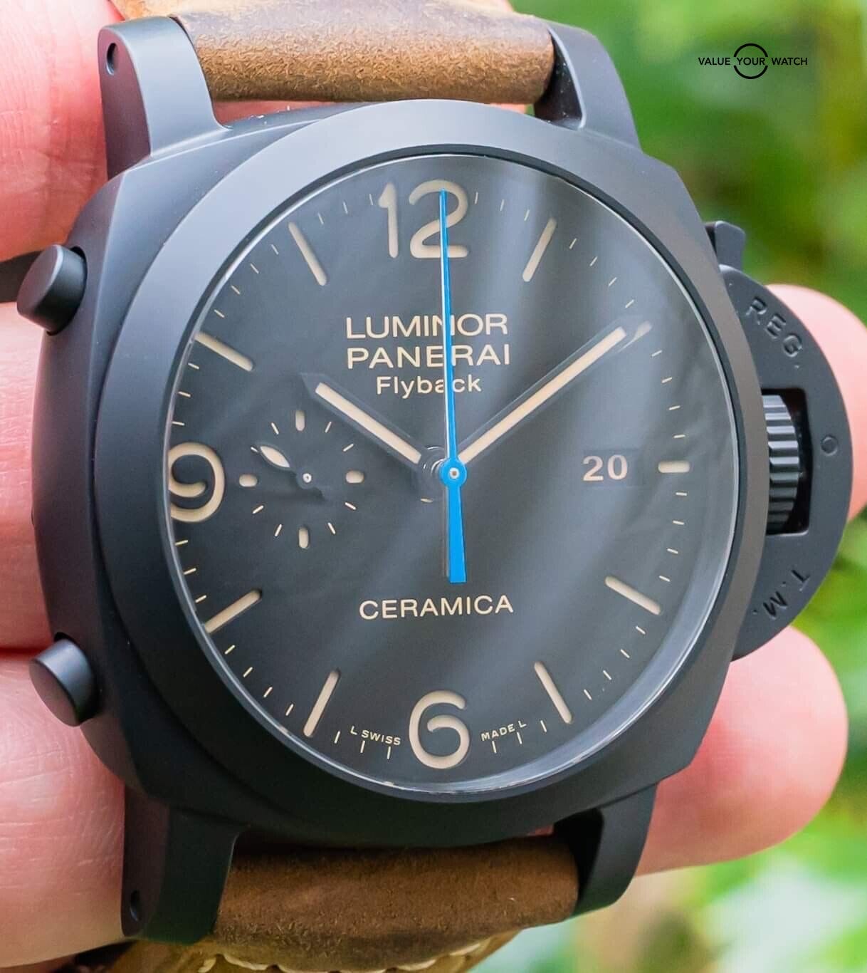 Panerai 580 Luminor Chrono Flyback 15K MSRP Box Papers PAM00580