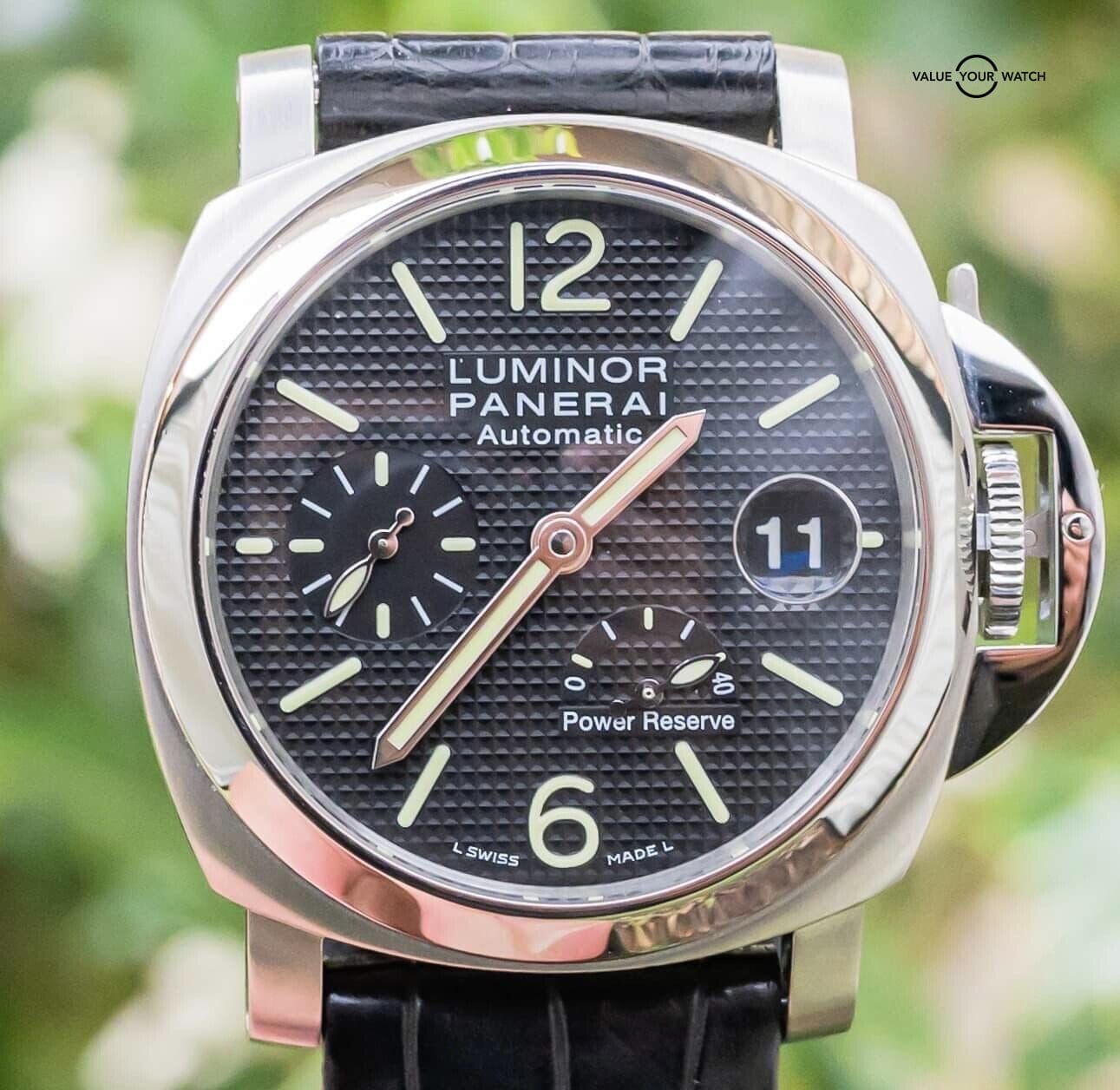 Panerai 241 Luminor Power Reserve Black Dial Black Alligator PAM00241 PAM 00241 Value Your Watch