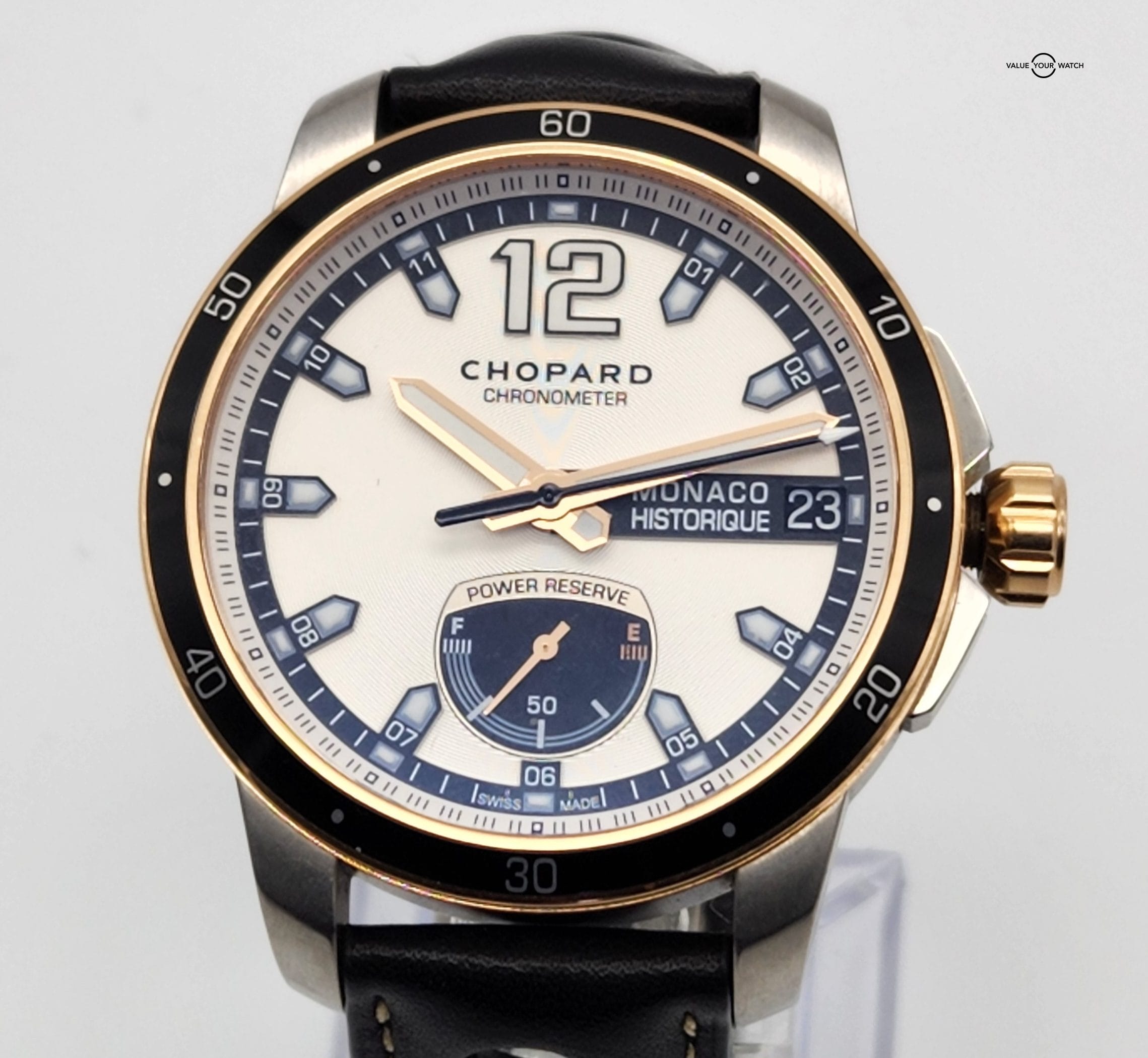 Chopard Grand Prix de Monaco Historique Titanium/Rose Gold Men’s Watch 45mm 168569-9001 w/Box & Papers