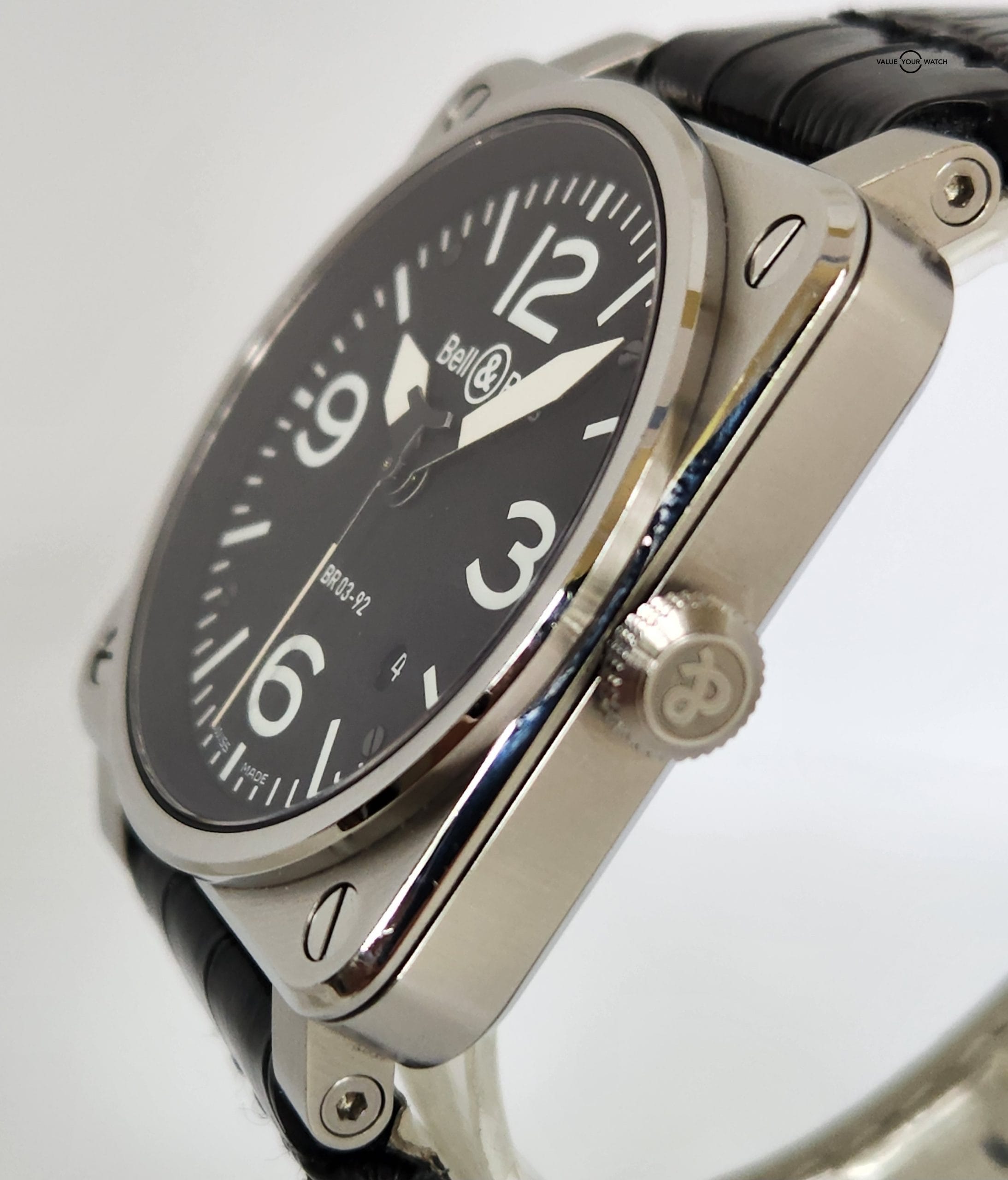 Bell & Ross Aviation BR0392-BLC-ST Black Steel 42mm Men's Watch w/ Box & Papers - Image 2