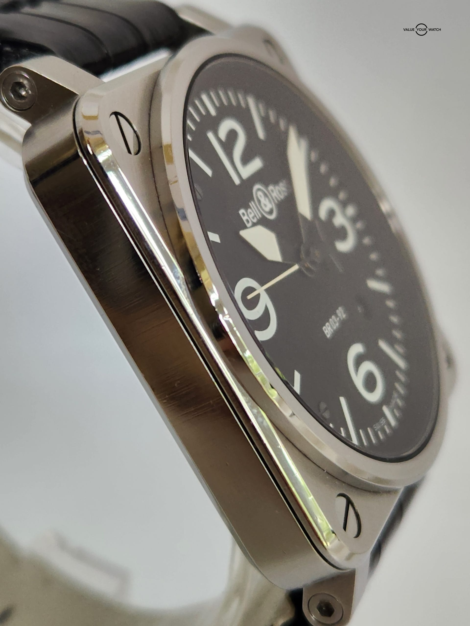 Bell & Ross Aviation BR0392-BLC-ST Black Steel 42mm Men's Watch w/ Box & Papers - Image 3