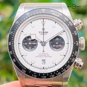 Tudor Black Bay Chrono 41 Chronograph Panda Boxes Bracelet White Dial 79360