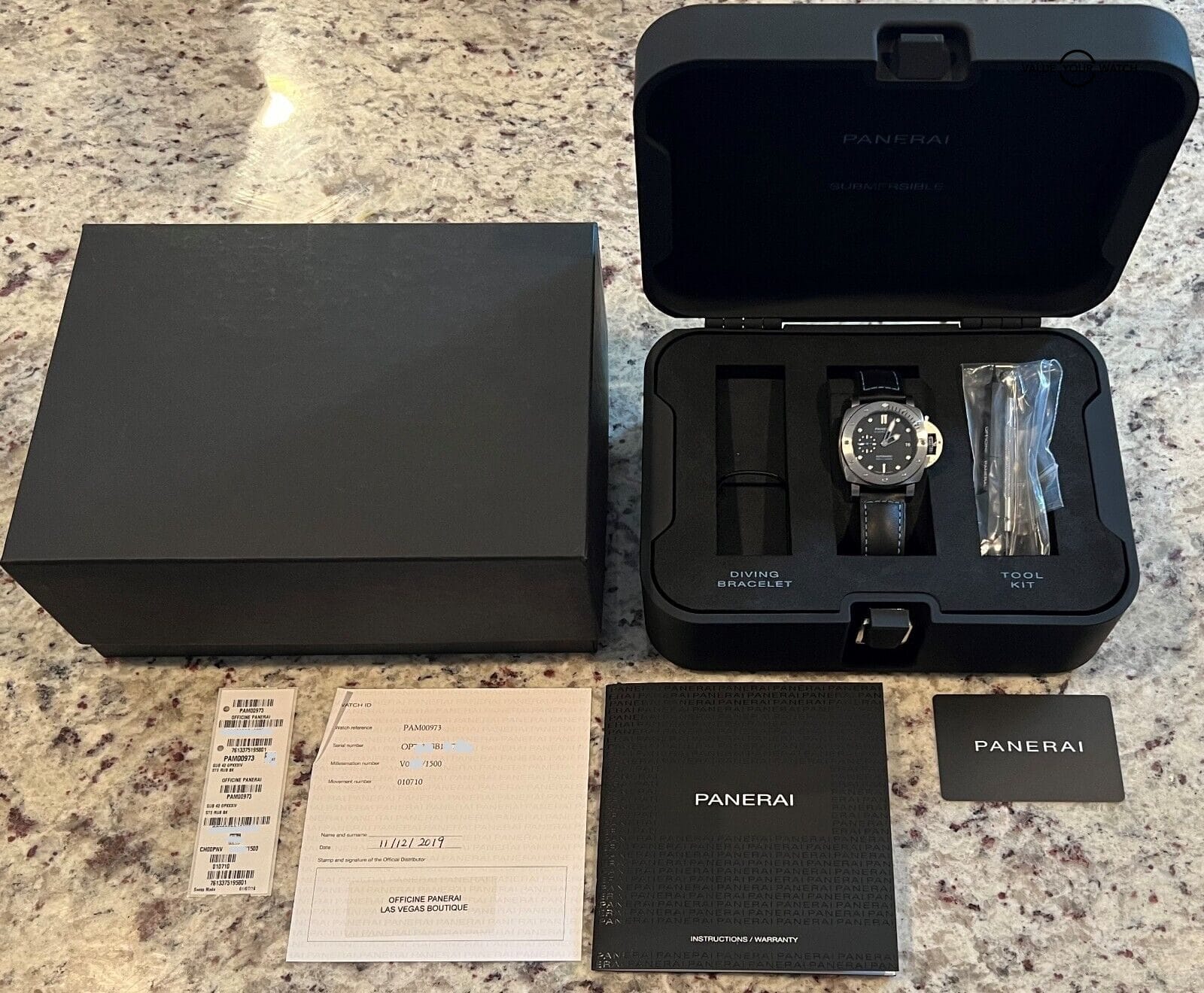 Panerai Luminor Submersible 42mm Automatic Stainless Steel PAM 00973 Box/Papers! - Image 3
