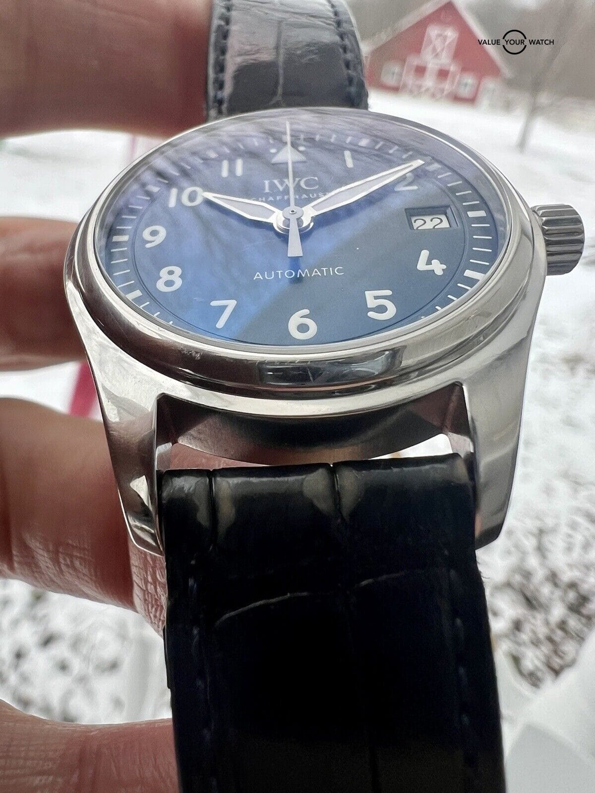 IWC Pilots Midsize 36mm Blue Dial Automatic Mens Watch IW324008 - Image 6