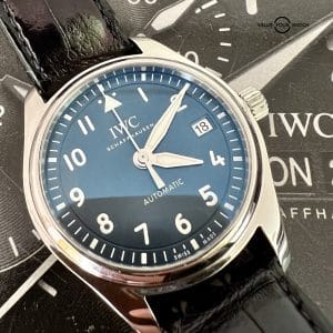 IWC Pilots Midsize 36mm Blue Dial Automatic Mens Watch IW324008