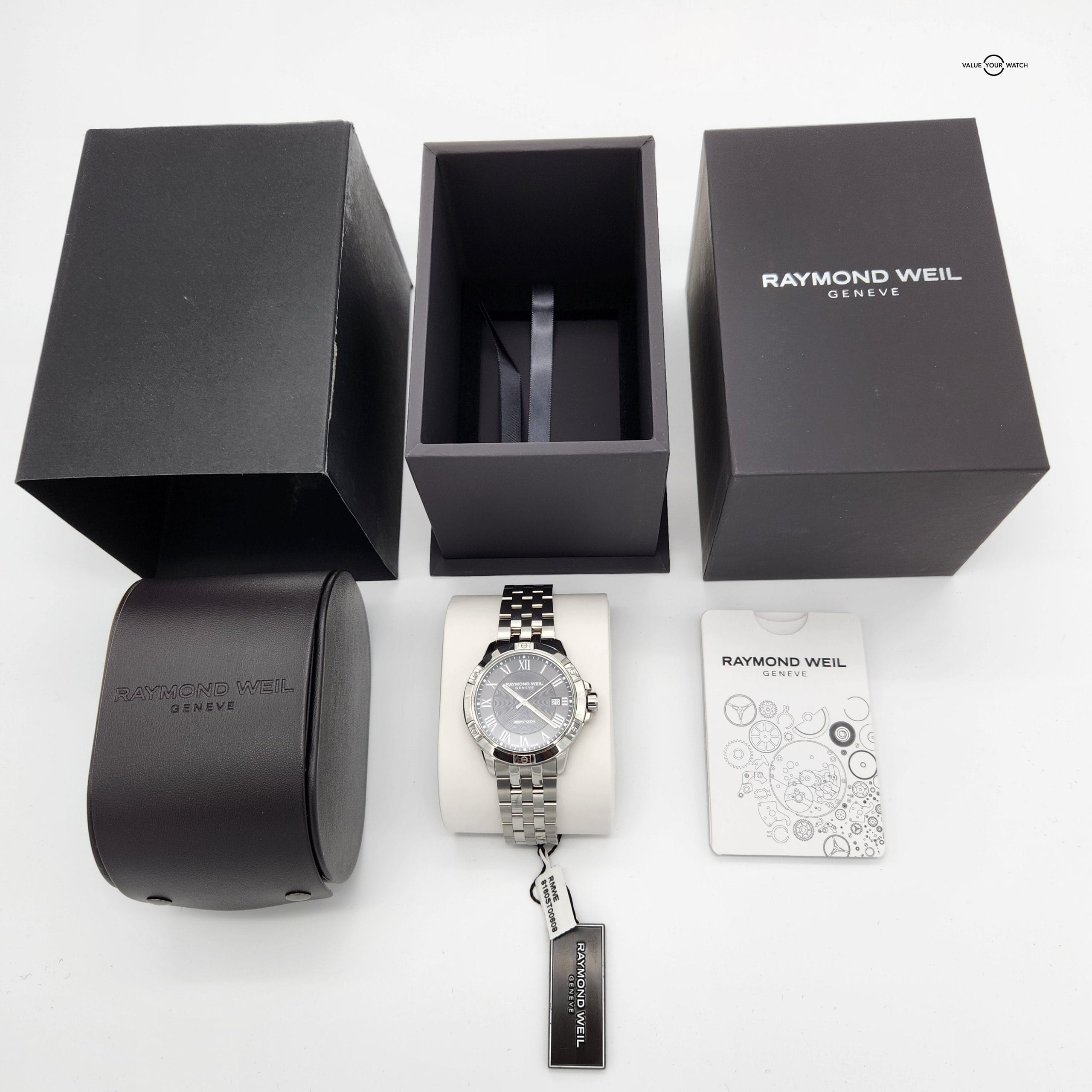 Raymond Weil Tango Classic Men's Grey Dial Quartz Watch 41 mm, stainless steel bracelet, grey dial, Roman numerals 8160-ST-00608 - Image 6