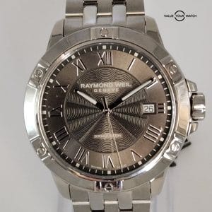 Raymond Weil Tango Classic Men's Grey Dial Quartz Watch 41 mm, stainless steel bracelet, grey dial, Roman numerals 8160-ST-00608