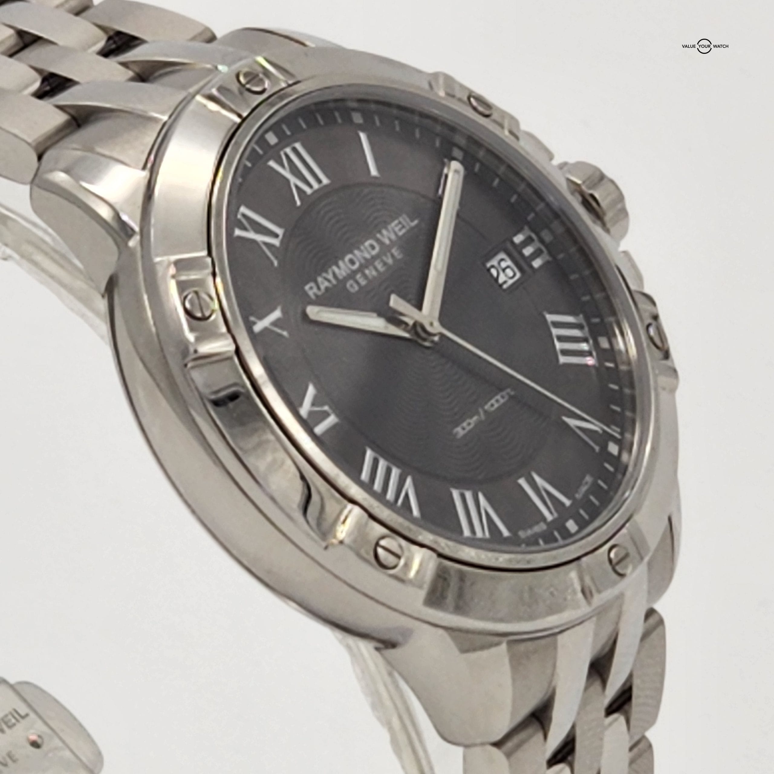 Raymond Weil Tango Classic Men's Grey Dial Quartz Watch 41 mm, stainless steel bracelet, grey dial, Roman numerals 8160-ST-00608 - Image 3