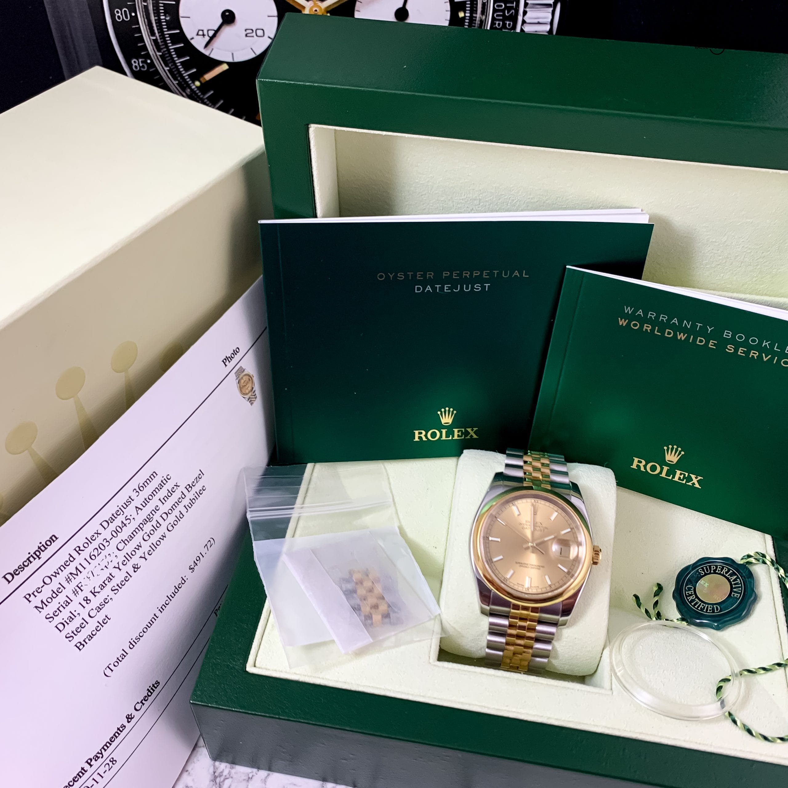 Ultimate in Luxury and Style 36mm Rolex Datejust 116203 Two-Tone Jubilee Bracelet - Image 14