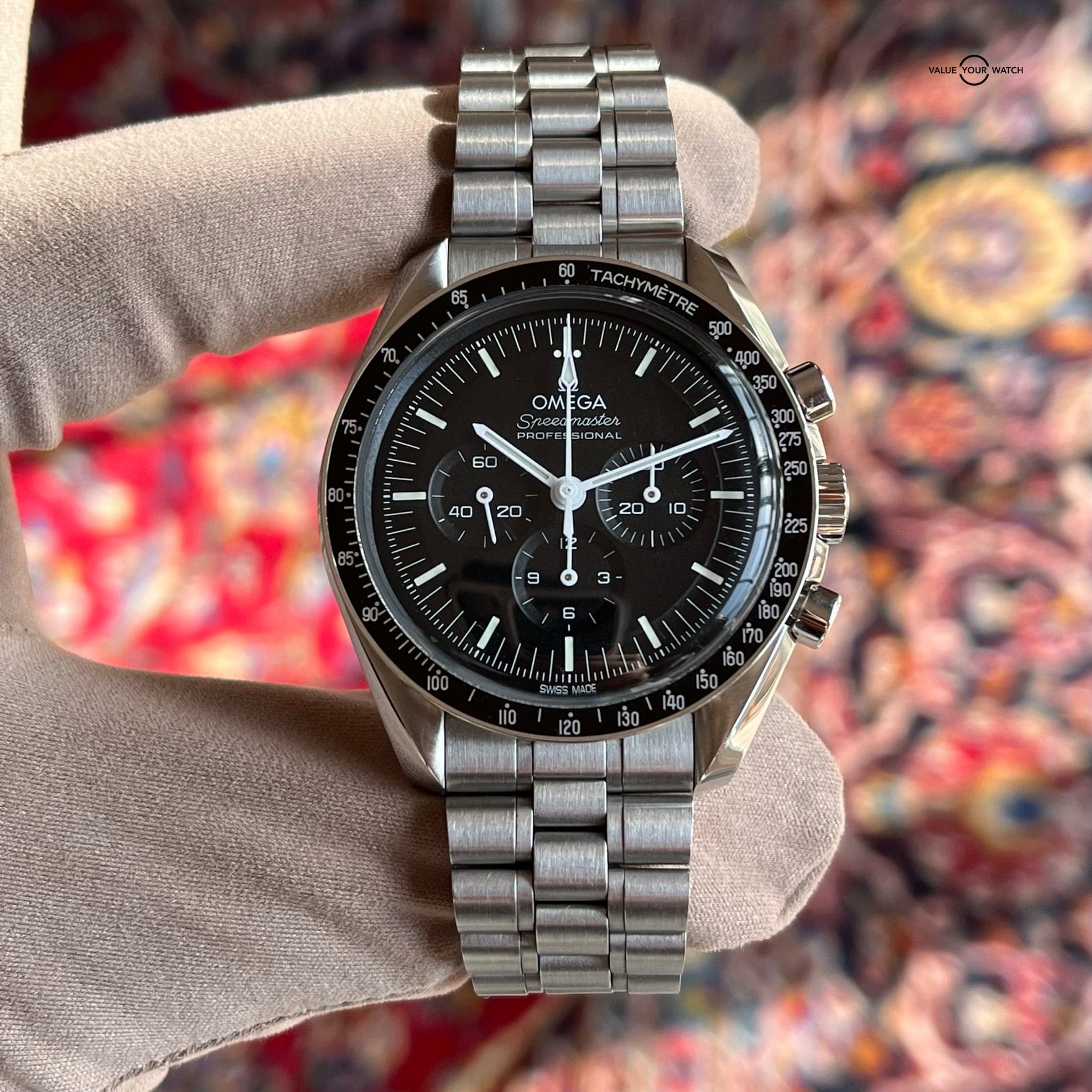 2022 42mm Omega Speedmaster Moonwatch Professional Hesalite Complete Set Box/Papers - Image 3