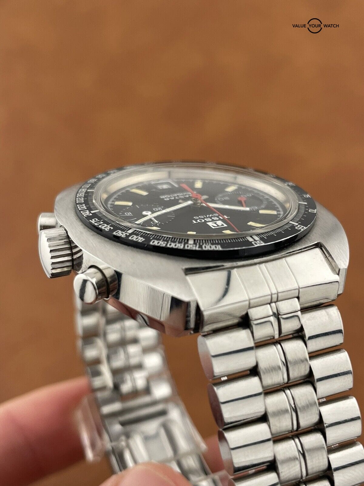 VINTAGE TISSOT SEASTAR NAVIGATOR 1000 CHRONOGRAPH JUMBO VALJOUX 7736 - Image 9