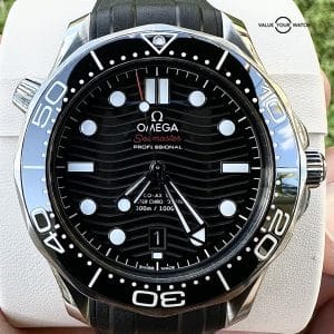 Omega Seamaster Diver 300M 42mm Black Wave Steel Complete 210.32.42.20.01.001
