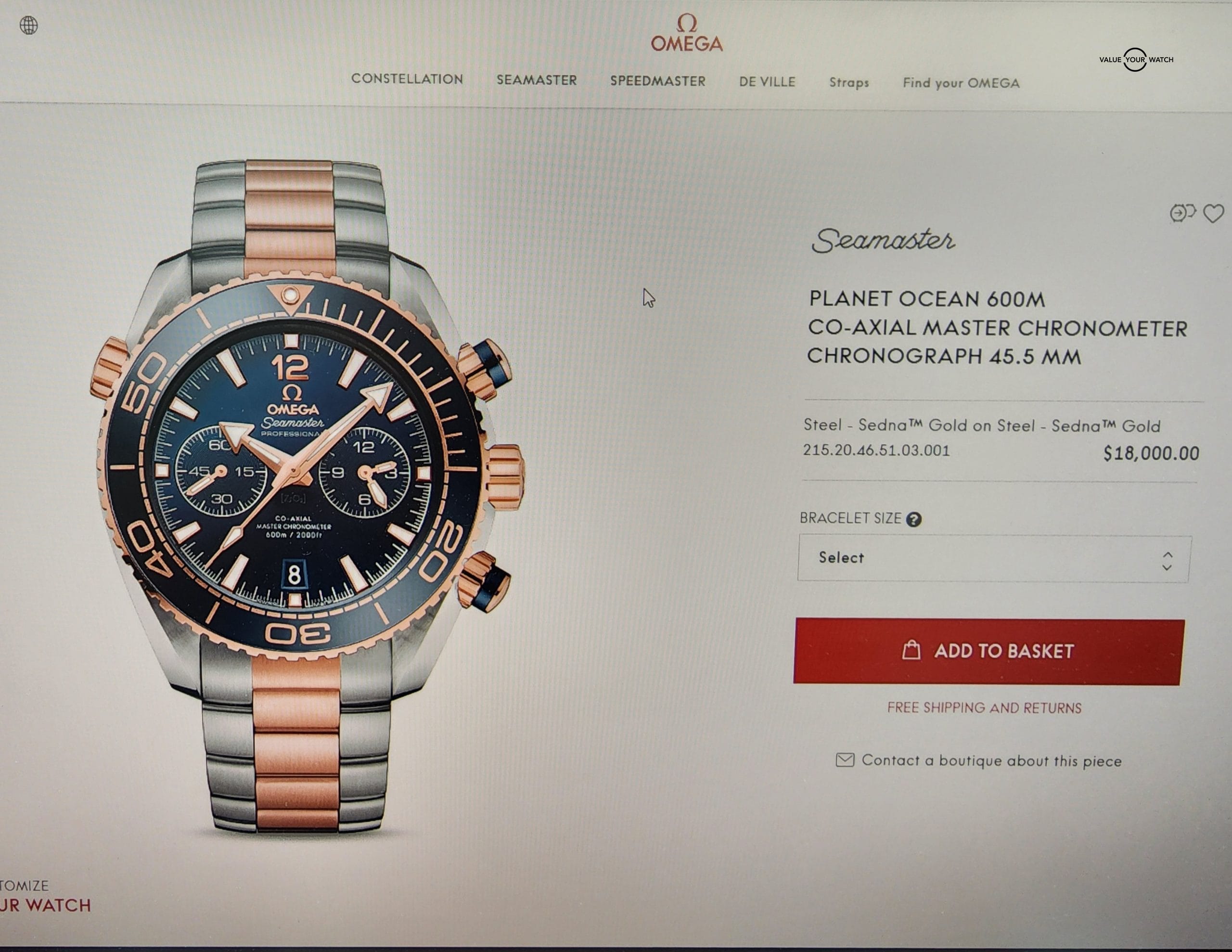 Omega Seamaster Planet Ocean steel and rose gold - Image 11