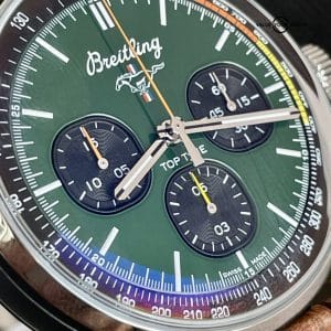 Breitling Top Time Chronograph Ford Mustang Green Dial 42mm Steel Fullset