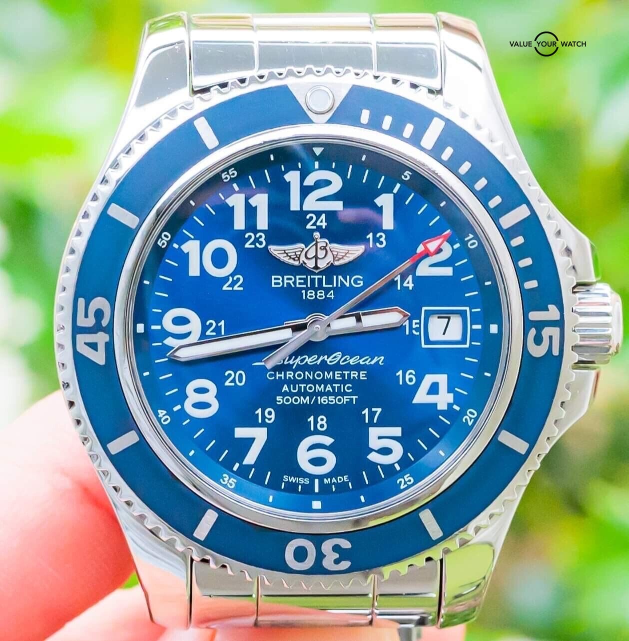 Breitling Superocean II 42 Blue Boxes Professional Diver Breitling Superocean II 42 Blue Boxes Professional Diver