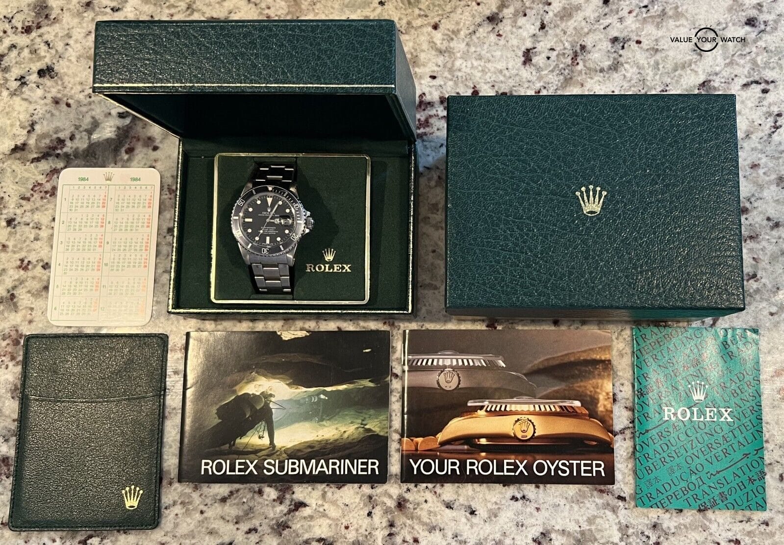 Vintage Rolex Submariner 16800 Matte Dial 1984 Stainless Steel Boxes/Booklets! - Image 3