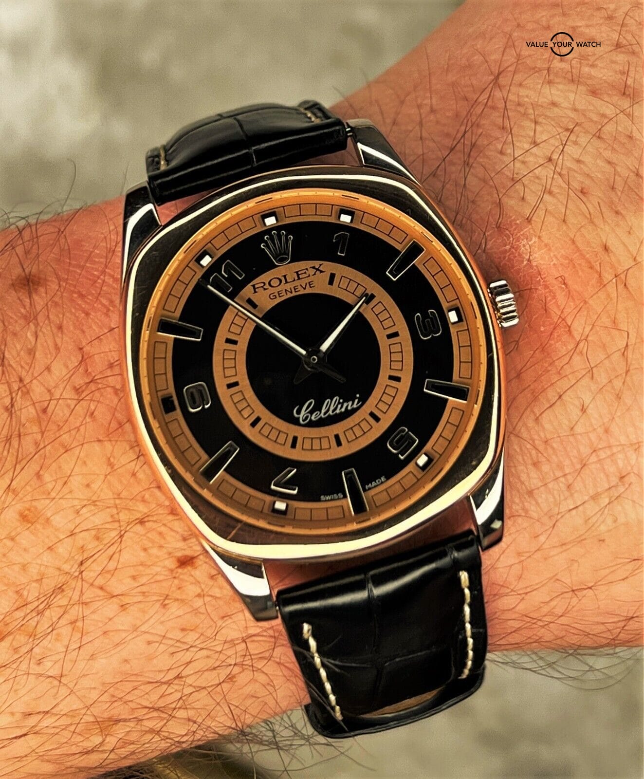 Rolex Cellini Danaos 4243 18K Rose Gold & White Gold Boxes/Papers! - Image 4