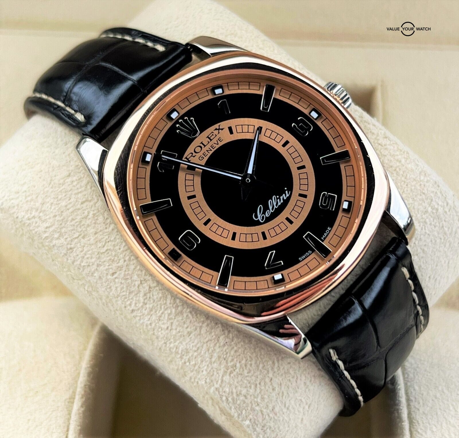 Rolex Cellini Danaos 4243 18K Rose Gold & White Gold Boxes/Papers! - Image 7