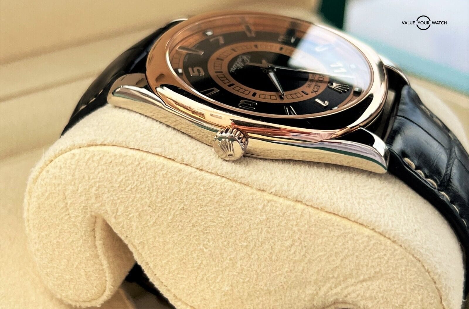 Rolex Cellini Danaos 4243 18K Rose Gold & White Gold Boxes/Papers! - Image 11