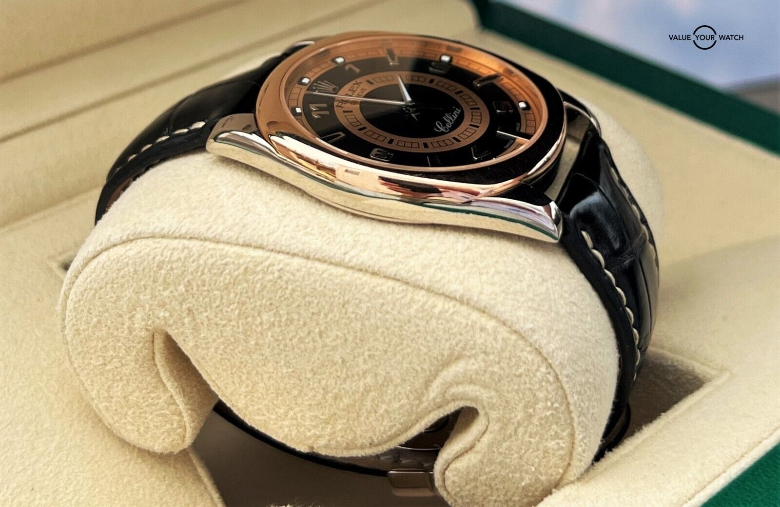 Rolex Cellini Danaos 4243 18K Rose Gold & White Gold Boxes/Papers! - Image 12