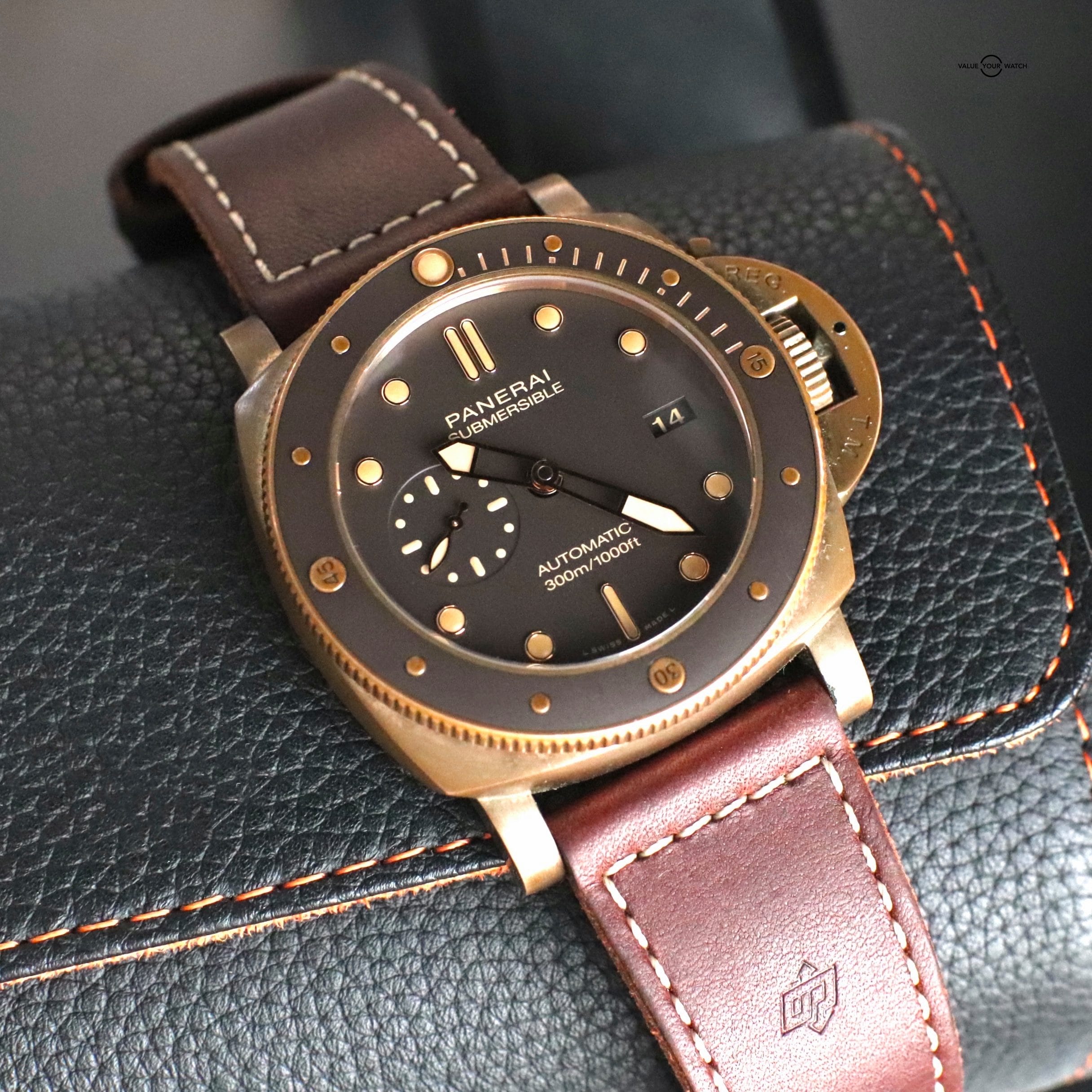 2020 Panerai Luminor Submersible Bronzo Brown Dial Diver 47mm