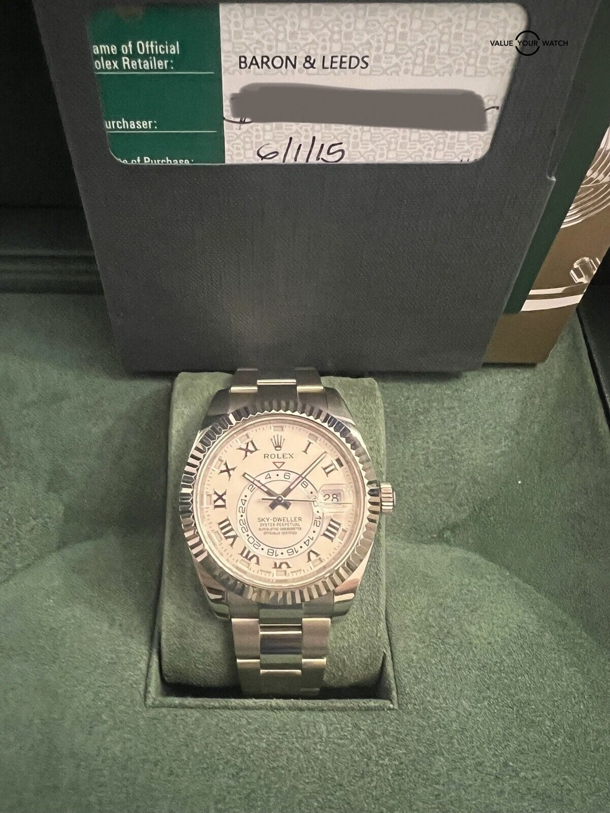 Rolex Sky Dweller 326939 White Gold Ivory Dial 42mm 2015 Discontinued Model - Image 10