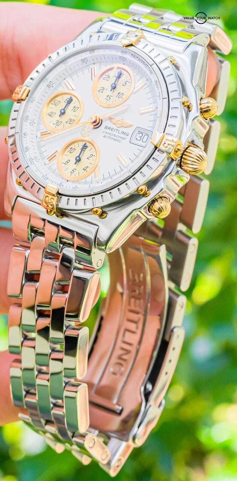 breitling white gold