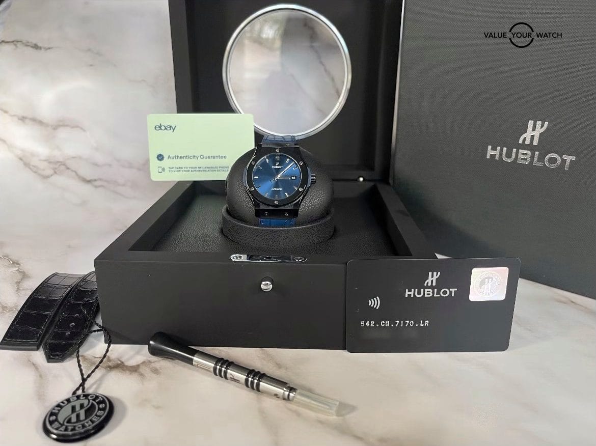 Hublot Classic Fusion Black/ Blue 42mm - Image 6