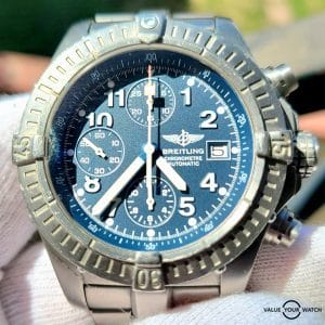 Breitling Titanium Chrono Avenger 44mm Chronograph w/box and papers