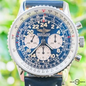Breitling Navitimer Cosmonaute 24H BLUE Dial Boxes Steel Leather 42mm A12022
