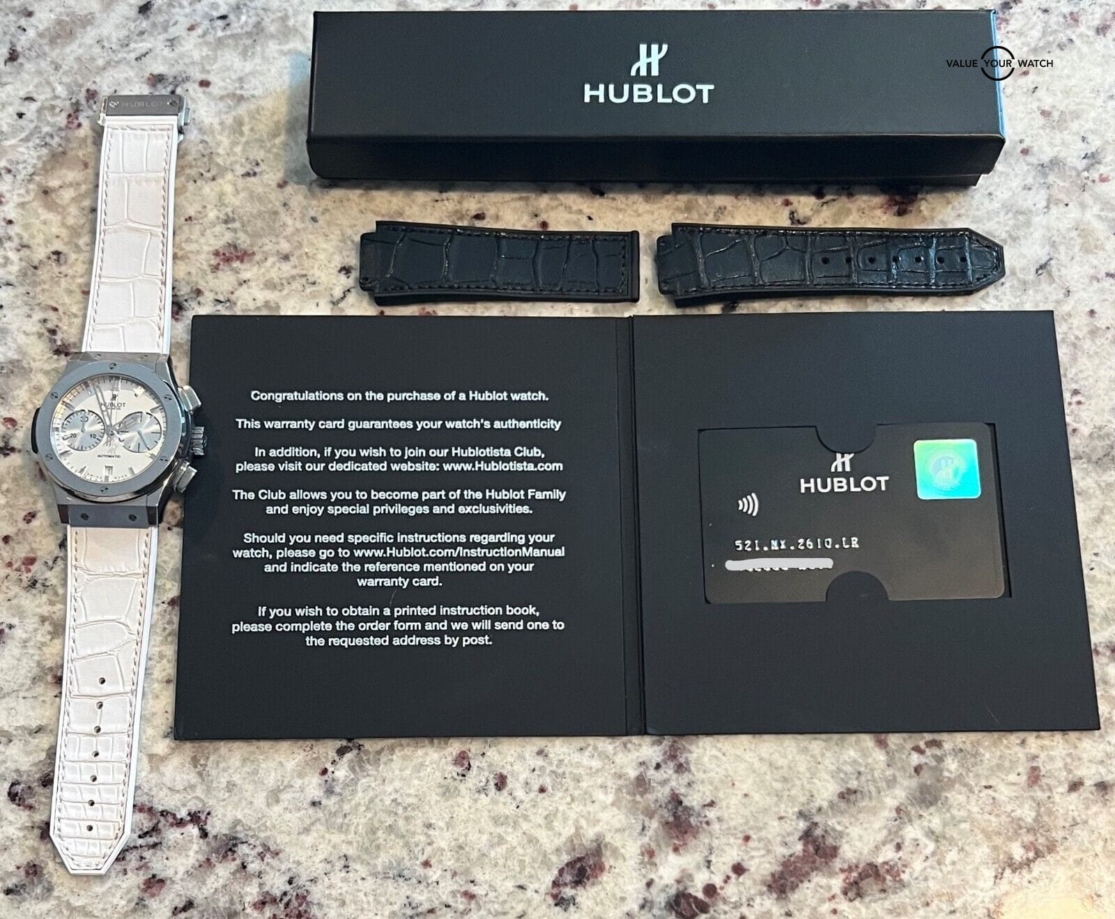 Hublot Classic Fusion Titanium Chronograph 45mm Opaline Dial