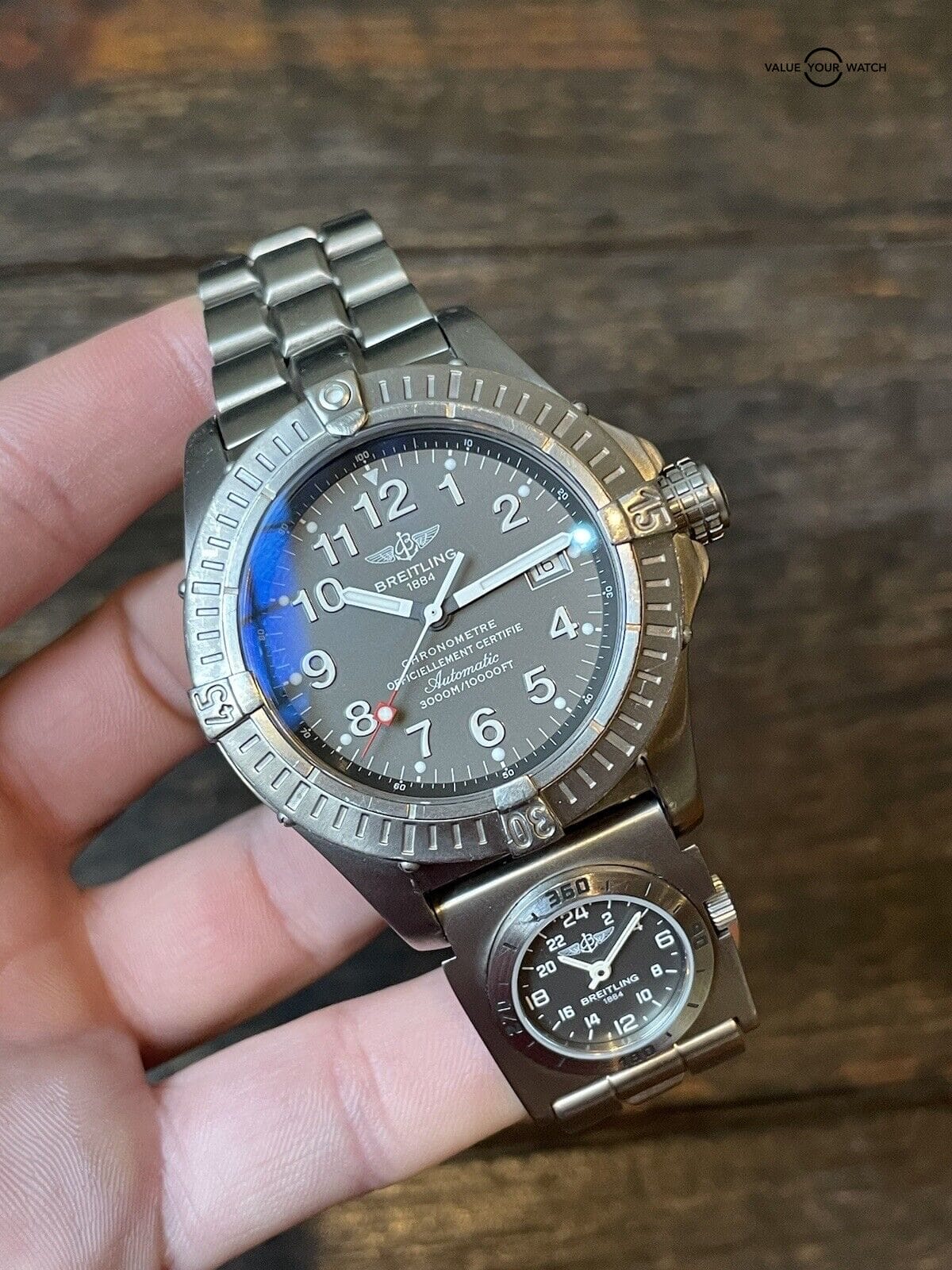 Breitling Avenger Seawolf Titanium E17370 x UTC Bracelet E70176 — Watch Only - Image 4