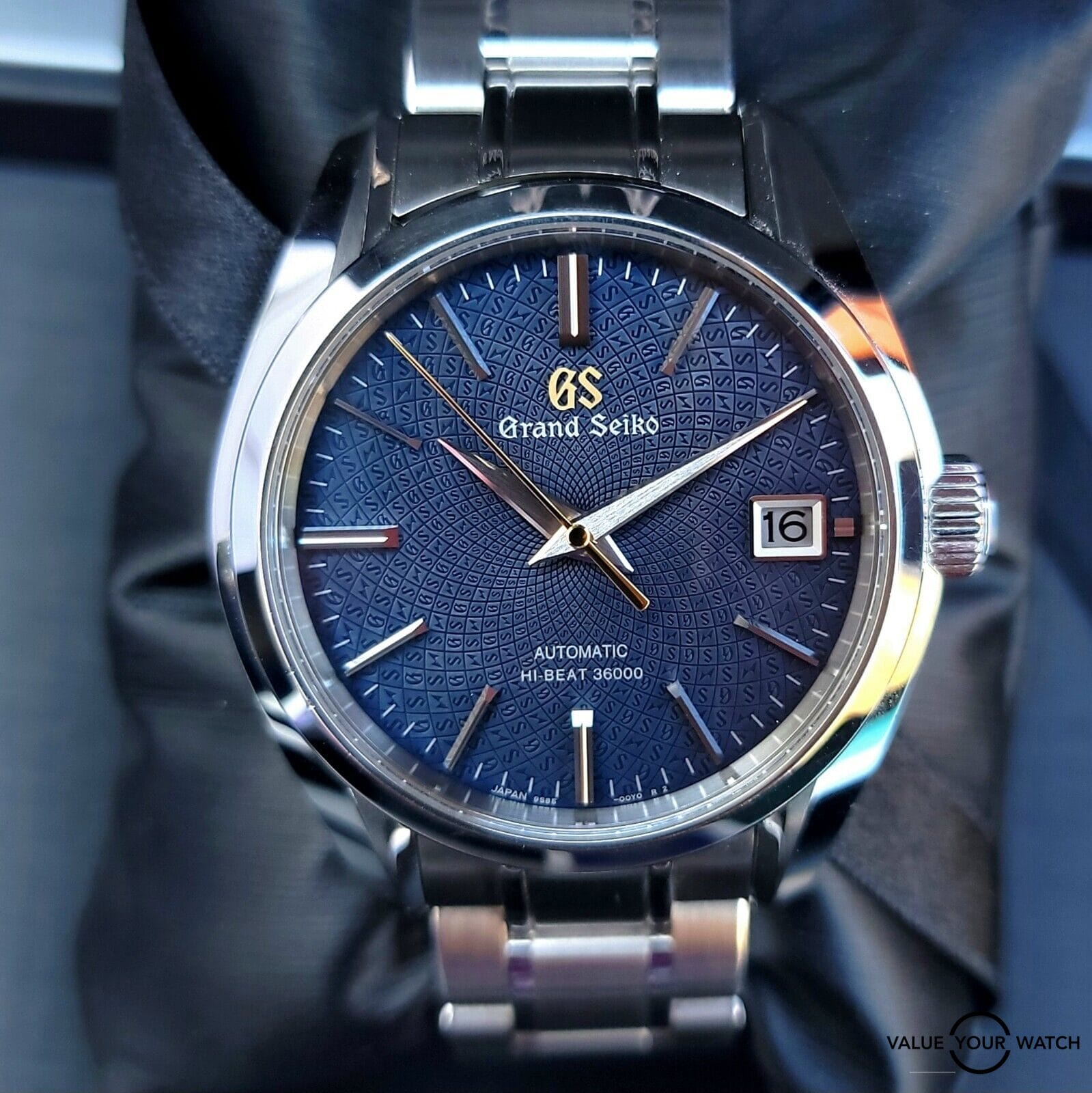 Grand Seiko Heritage Blue Whirlpool dial, Hi-Beat 36000 SBGH267 Full set  2018 : Value Your Watch