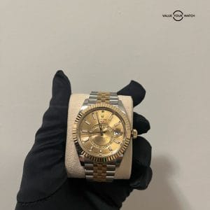 Rolex Sky-Dweller 326933 Yellow Gold And Steel Two Tone 42mm Champagne Dial