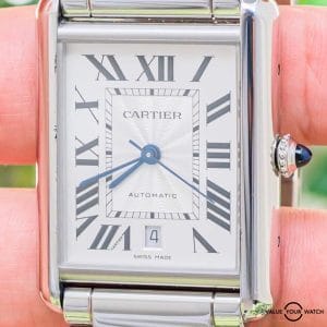 Cartier Tank Must Extra Large Silver Dial 2022 Complete Set Box Papers WSTA0053