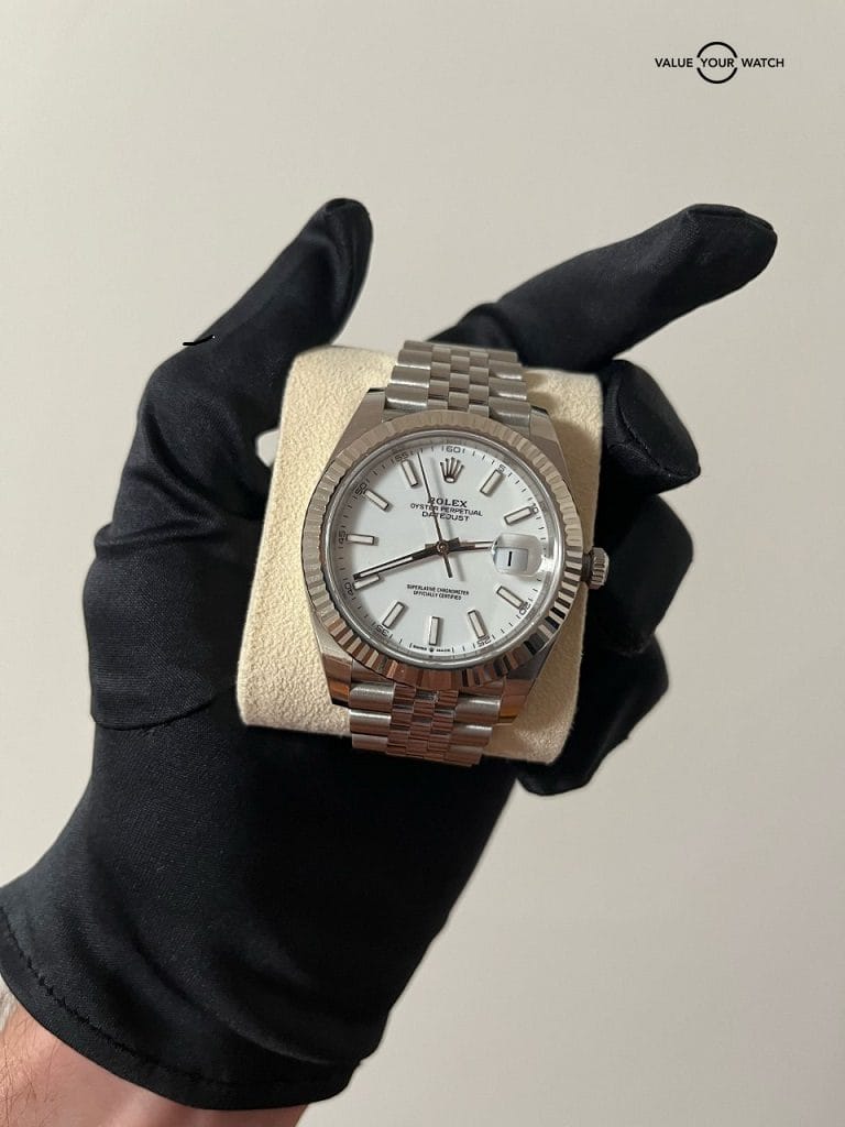 Rolex Date Just 126334 41mm Oyster steel and White Gold Jubilee Strap