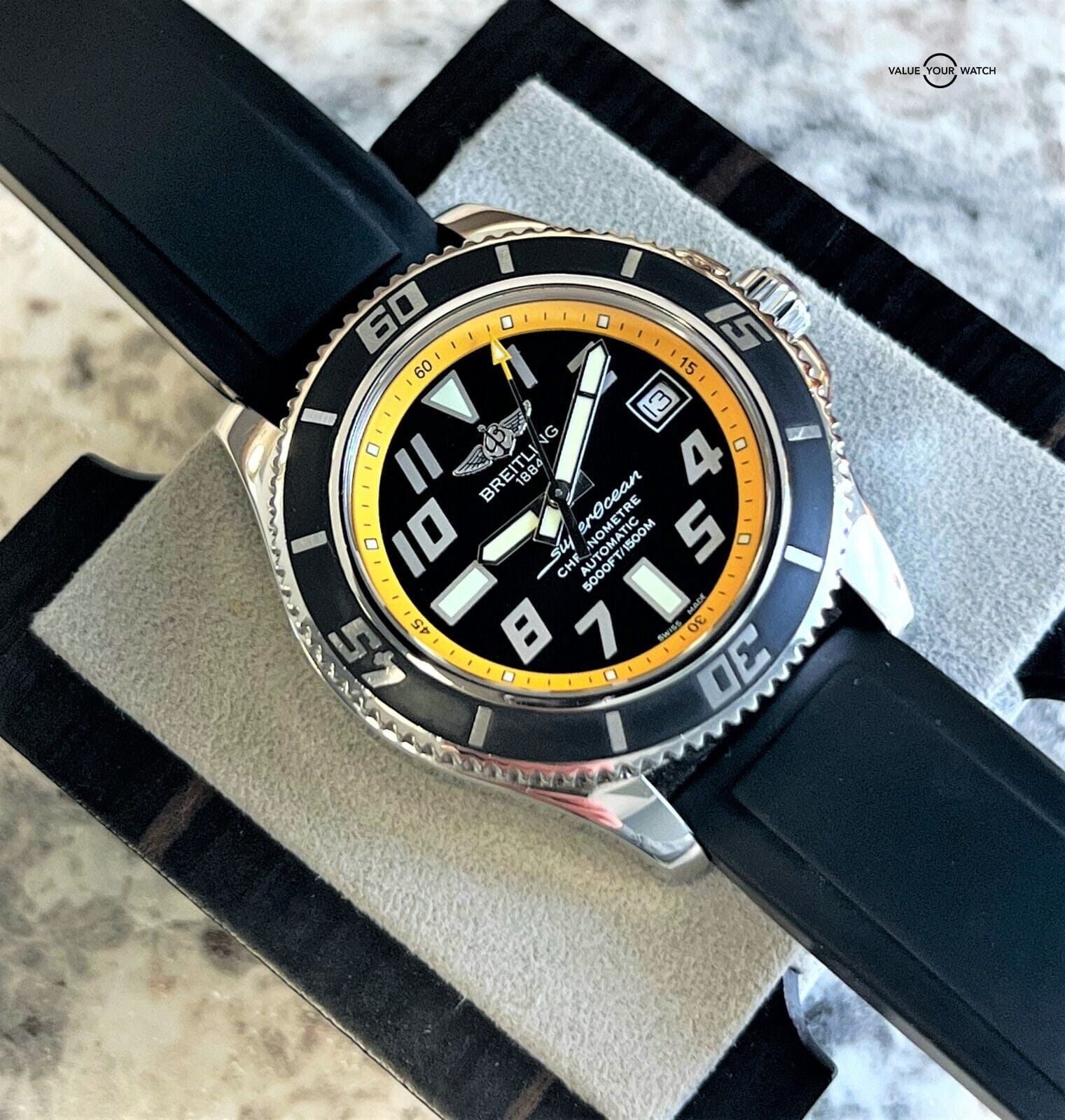 Breitling Superocean II 42mm Abyss Yellow Automatic A17364! - Image 3