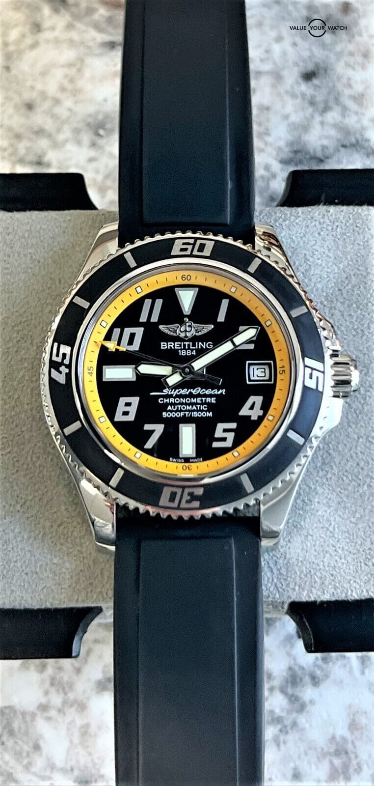 Breitling Superocean II 42mm Abyss Yellow Automatic A17364!
